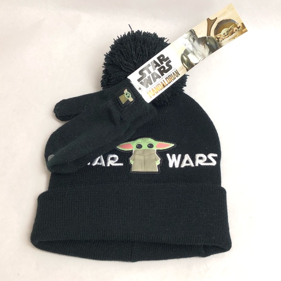 Star Wars The Mandalorian Black Hat and Mitten - Picture 1 of 6